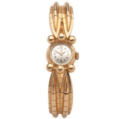 Vintage OMEGA Lady's Yellow Gold Bracelet Watch