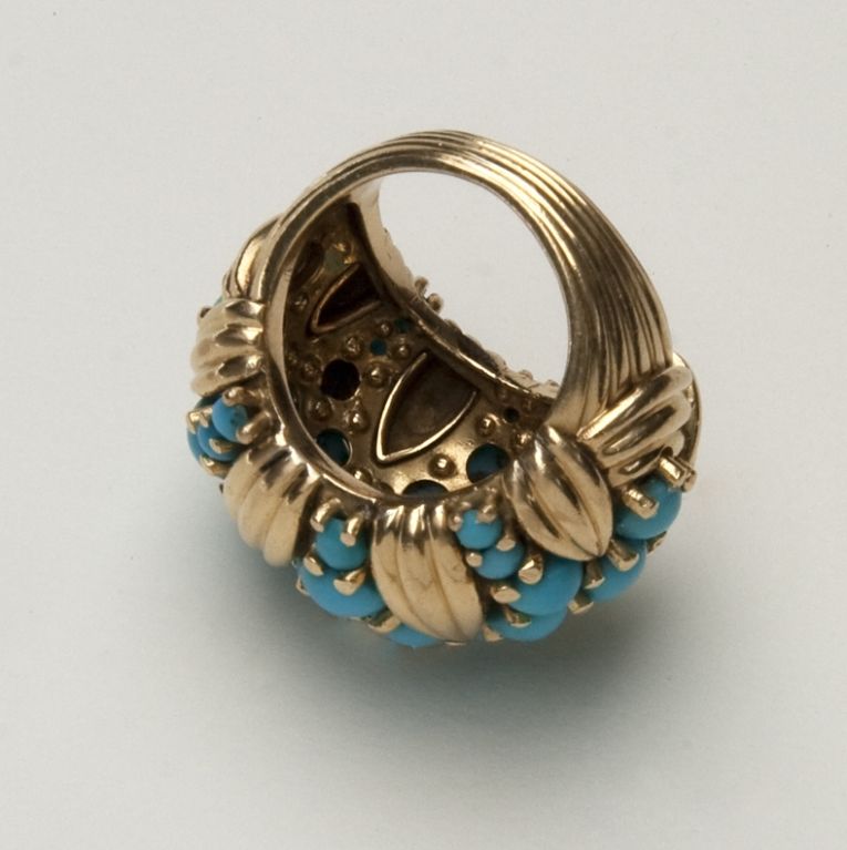 Turquoise & Gold Ring 1