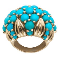 Turquoise & Gold Ring