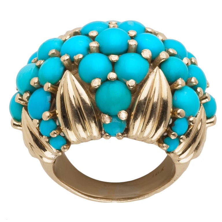 Turquoise & Gold Ring
