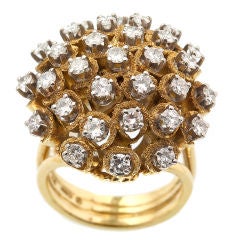 Diamond and Gold Cocktail Ring