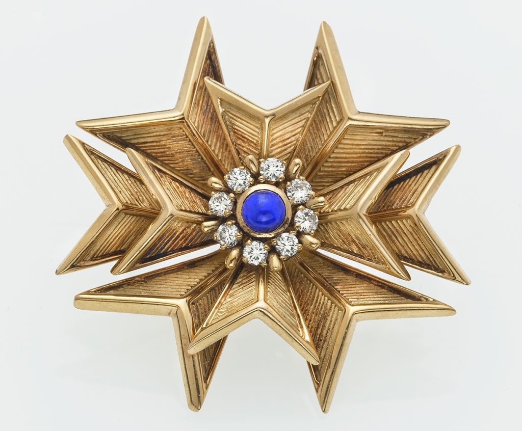 Tiffany, Gold, Diamond and Sapphire Brooch