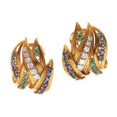 French Multi-Stone Earrings for Neiman-Marcus