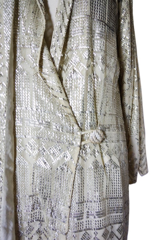 1920s Rare Assuit & Net Silver Flapper Coat 1