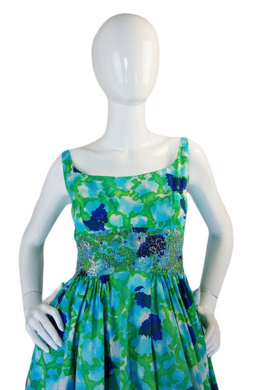 1960s Beaded Malcolm Starr Sun Dress 1