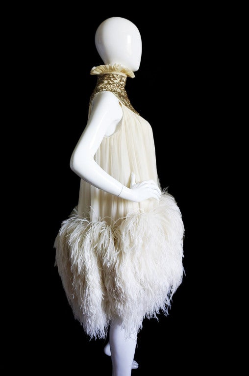 F2006 Alexander McQueen Feather Dress 1