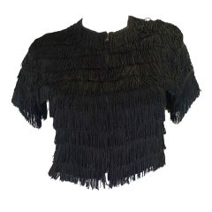 1940s Completely Fringed Silk Crepe Top 1940s Completely Fringed Silk Crepe Top