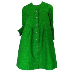 Vintage 1960s Green Baby Doll Marrimekko Dress