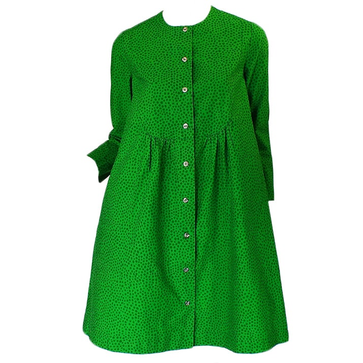 1960s Green Baby Doll Marrimekko Dress