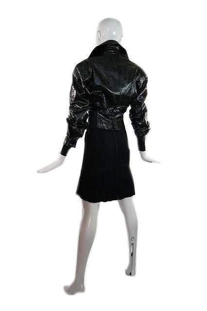 1980s Azzadine Alaia Python Motorcycle Jacket & Fishtail Dress