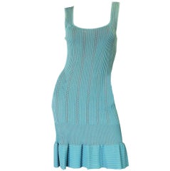 c.2008 Blue Azzedine Alaia Knit Dress
