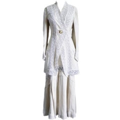 Edwardian Linen & Lace Walking Suit