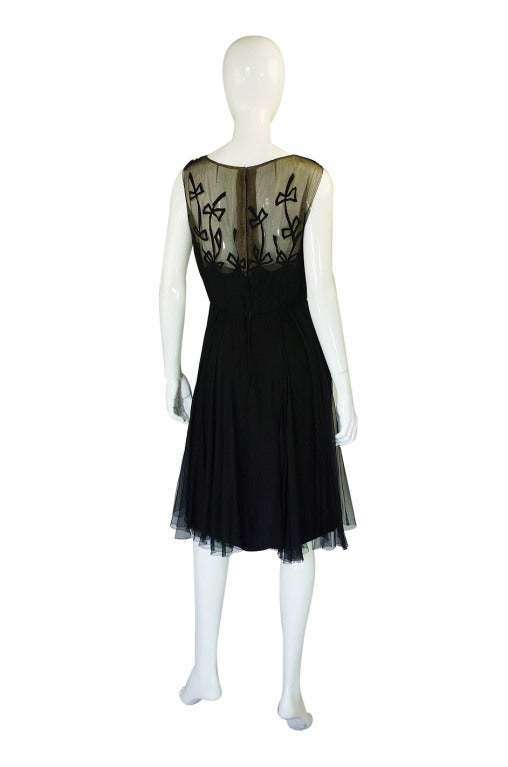 Women's 1950s Sophie of Saks Silk Bow Dress For Sale