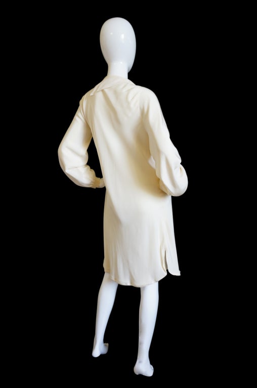 Women's Spring 1977 Spiral Cut Halston Silk Dress For Sale