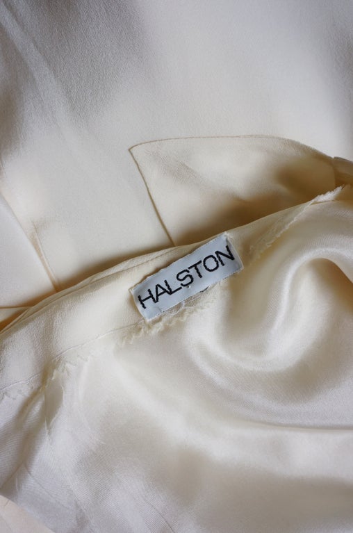 Spring 1977 Spiral Cut Halston Silk Dress For Sale 6