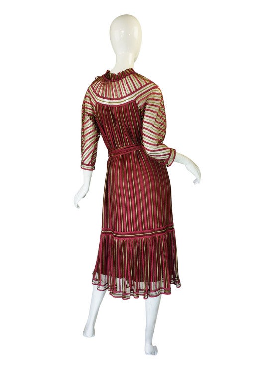 Women's 1970s Silk Net Janice Wainwright Dress For Sale