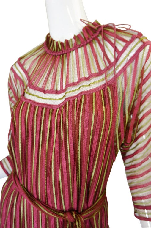 1970s Silk Net Janice Wainwright Dress For Sale 4