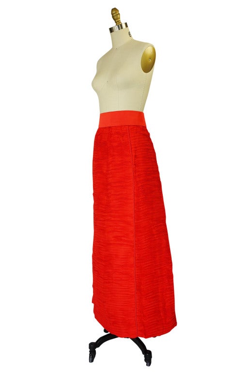 Women's 1960s Sybil Connolly Pleated Linen Skirt