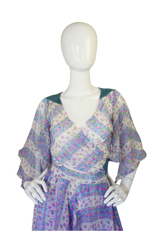 1970s Giorgio di Sant'Angelo Silk Outfit at 1stdibs
