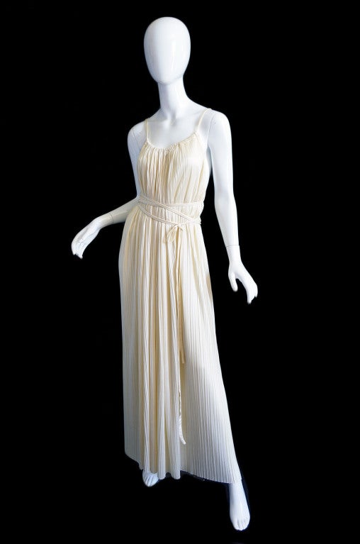 Women's TWO 1970s Halston Grecian Wrap Gowns