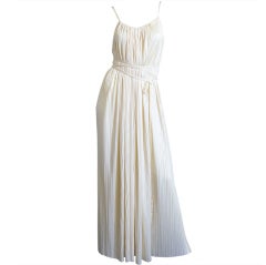 Vintage TWO 1970s Halston Grecian Wrap Gowns