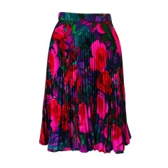 1970s Ungaro Fabulous Floral Pleat Skirt 1970s Ungaro Fabulous Floral Pleat Skirt