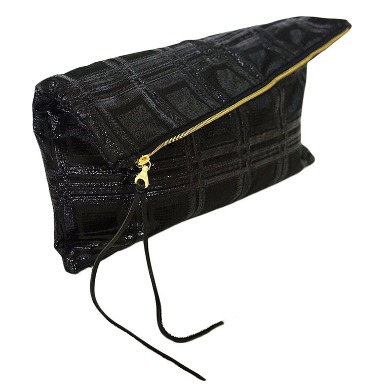 Handmade Metallic Silk Brocade Clutch