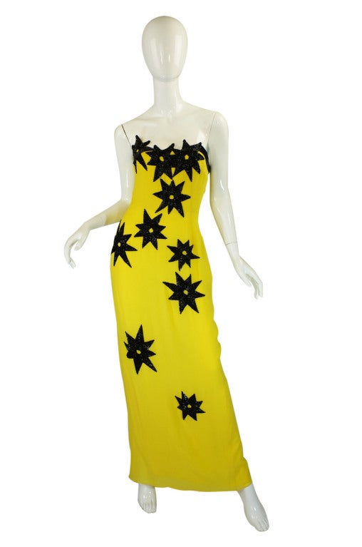 1980s Fabrice Couture Beaded Star Gown For Sale at 1stDibs