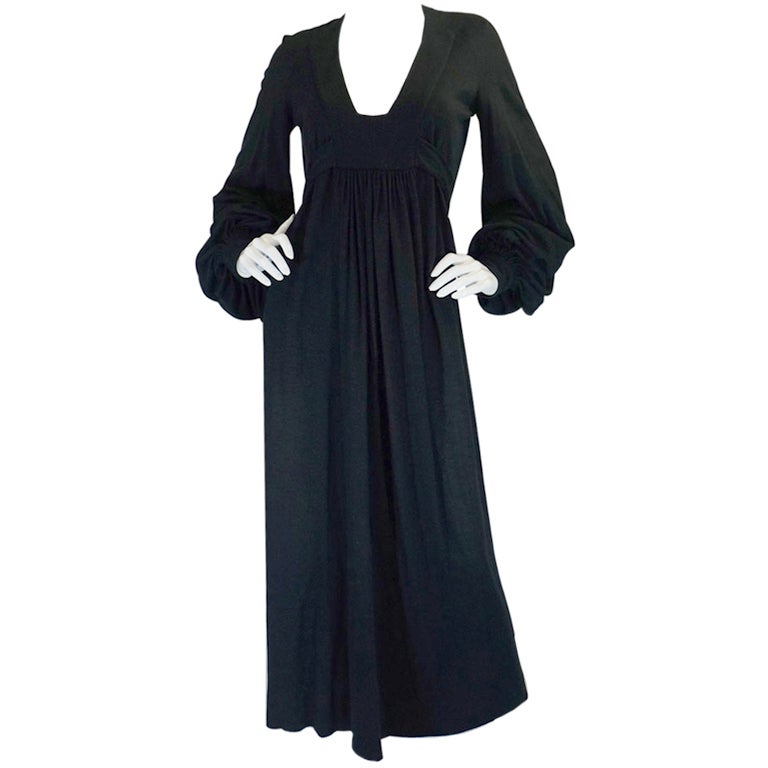 1960s Ossie Clark for Quorum Maxi Dress