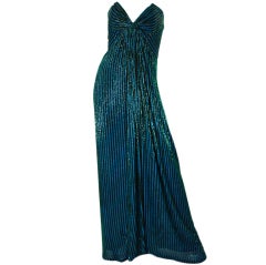 1970s Beaded Bob Mackie Gown