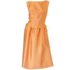 c1965 Numbered Christian Dior London Simple Silk Dress 8