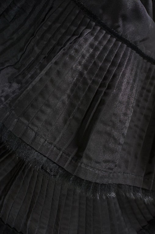 Alexander McQueen Silk Suit with Fur Trimmed Skirt 6