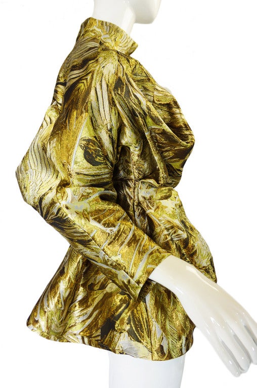 Women's Final Collection Alexander McQueen Gold Brocade Angel Jacket