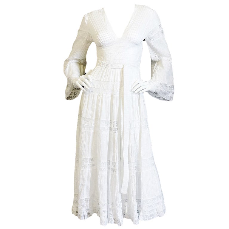1950s White Mexican Wedding Dress at 1stdibs