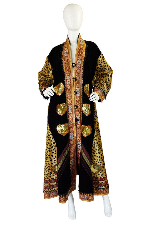 When my client presented me with this coat I almost fainted. It is so utterly fabulous it was overwhelming! If you love it in the pictures you will be even more happy when you see it in person! The cut is loose and almost middle eastern in feel. It