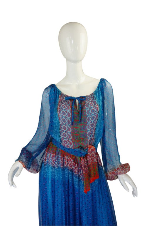 Rare 1970s Bellville Sassoon Silk Dress 1