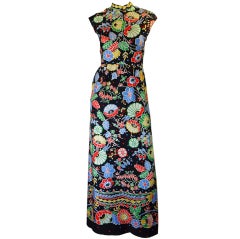 1960s Silk Print Adele Simpson Dress