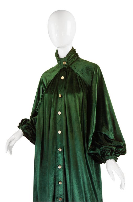 1970s Jean Varon Green Dress or Coat at 1stDibs