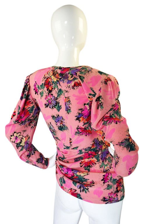 Women's 1970s Gorgeous Ungaro Pink Silk Top