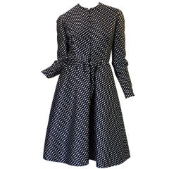 Retro 1960s Dotted Geoffrey Beene Dress