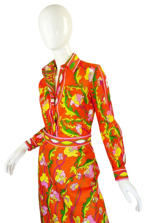 1960s Citrus Pucci Top & Pointed Skirt 2