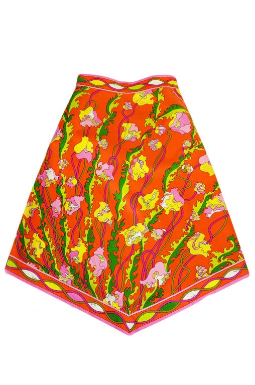 1960s Citrus Pucci Top & Pointed Skirt 6