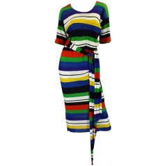 Vintage 1970s Vivid Striped Knit Missoni Dress