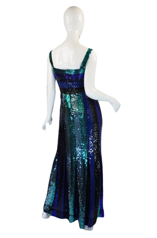 Rare 1960s Sequin Givenchy Gown & Wrap 1