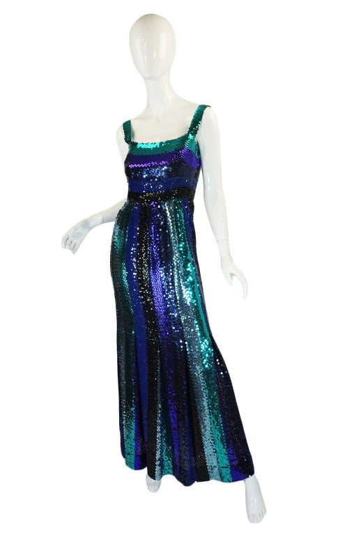 Rare 1960s Sequin Givenchy Gown & Wrap 2