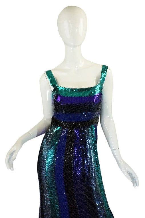 Rare 1960s Sequin Givenchy Gown & Wrap 3