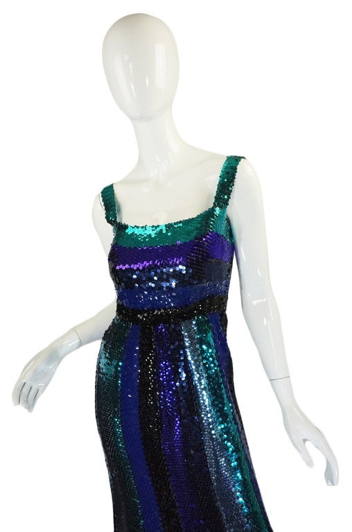 Rare 1960s Sequin Givenchy Gown & Wrap 4