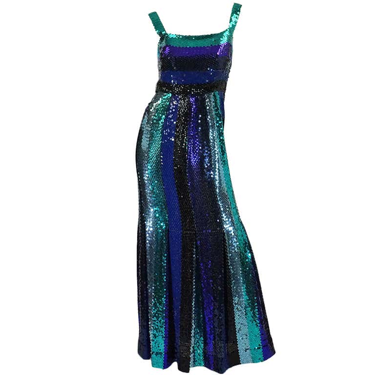 Rare 1960s Sequin Givenchy Gown and Wrap at 1stDibs
