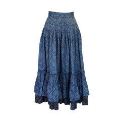1970s Yves Saint Laurent Gypsy Skirt