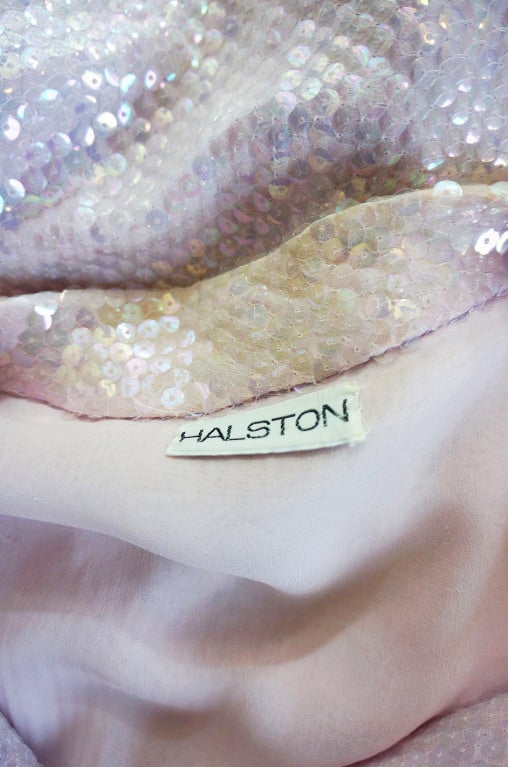 1970s Pink Sequin Iridescent Halston 4